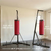 Soozier 72.8"-90.9" Adjustable Punching Bag Stand with Sandbag, Red