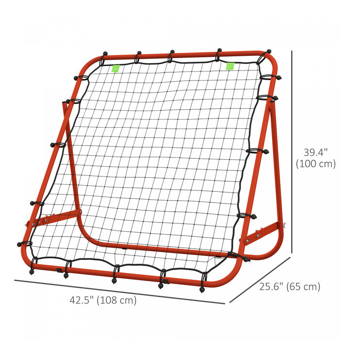Soozier Filet de Rebond pour Volleyball, Soccer Reglable, Rouge
