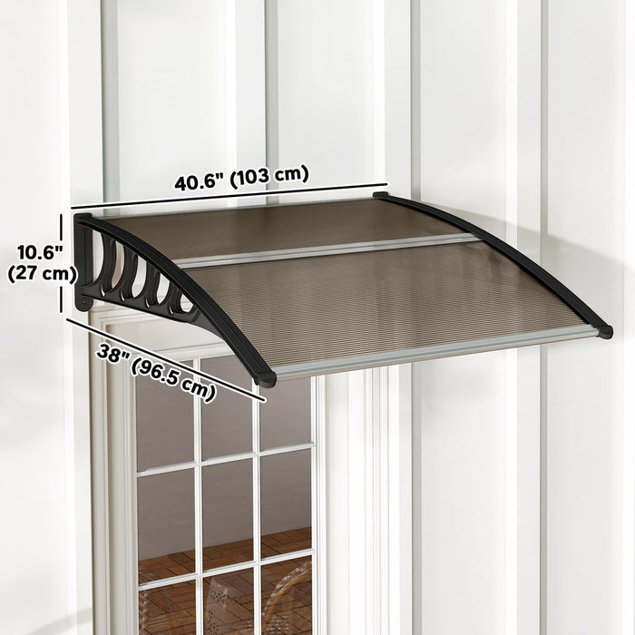 Outsunny Auvent de fenetre Auvent de porte Porte d'entree Patio exterieur