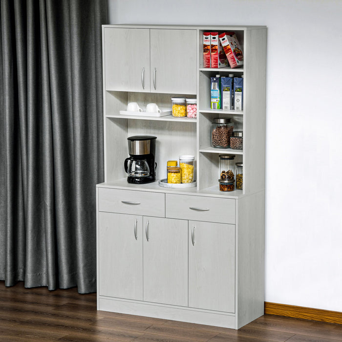HOMCOM Vaisselier Cuisine 71\" avec Armoire, Buffet Moderne
