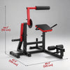 Soozier 2-in-1 Ab & Back Machine with Adjustable Seat, 660LBS Capacity