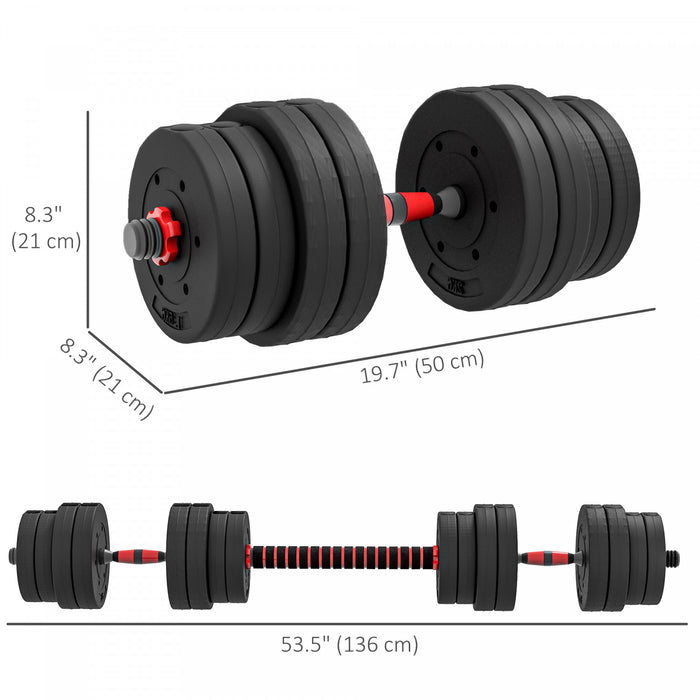 Soozier Ensemble d'halteres reglables de 66 lb pour le fitness