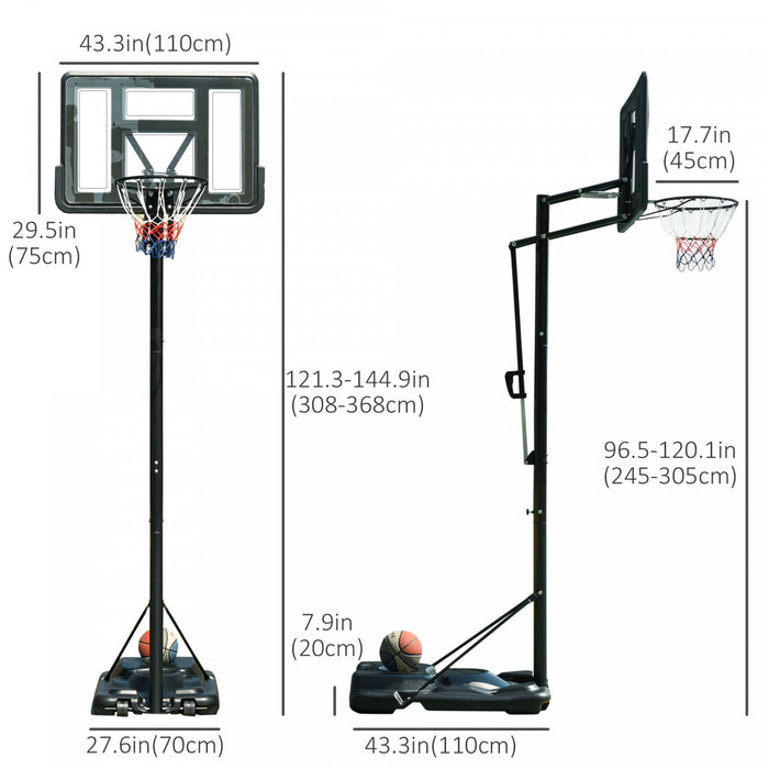 Soozier Panier de Basketball Mobile Reglable en Hauteur