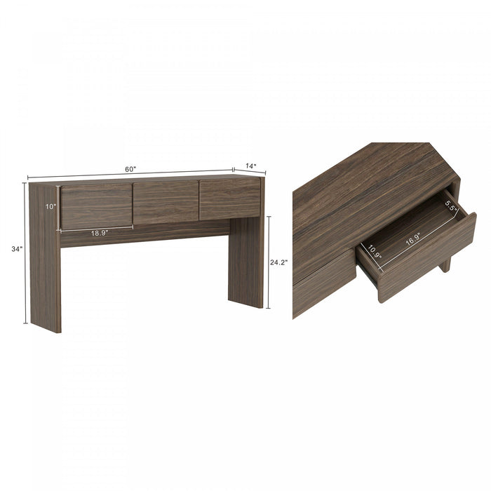 Console moderne Linda en noyer brun