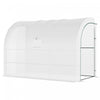 Outsunny 10' X 5' X 7' Serre Murale D'exterieur Avec Fenetres Et Portes Et 3 Etageres En Fil Metallique A 6 Niveaux, Blanc