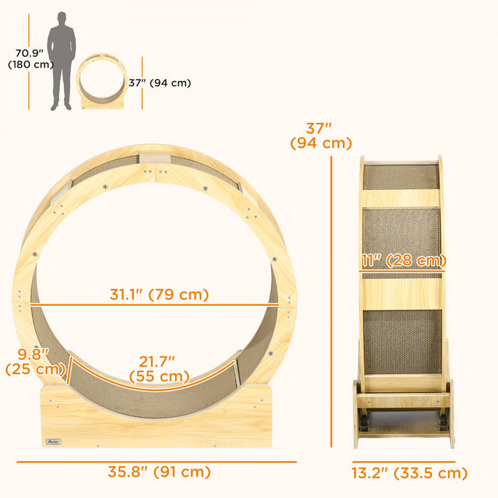 Roue Pour Chat De 36 Po Pour Chats D'interieur Et Griffoirs
