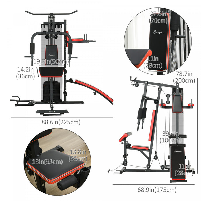 Soozier Station De Gym Multi-exercices, Avec Pile De Poids De 99 Lb