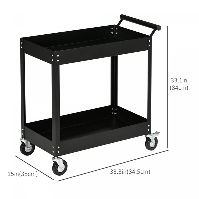 Durhand Chariot A Outils Roulant A 2 Niveaux Chariot De Service