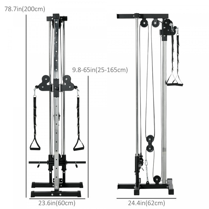 Soozier Station De Cable Murale Avec Poulies Doubles Reglables 15 Positions