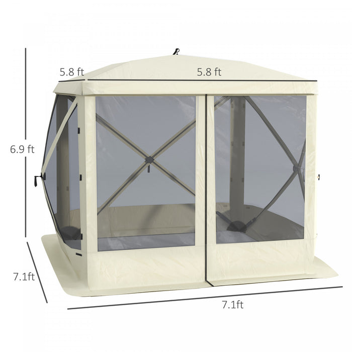 Outsunny Gazebo A Ecran Escamotable Tente De Camping Exterieure