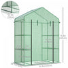 Outsunny 56" X 29" X 77" Mini Greenhouse, Walk-in Greenhouse, Garden Hot House With 4 Shelves, Roll-|Outsunny Mini Serre, Serre De Jardin Avec 4 Etageres, Porte A Enroulement