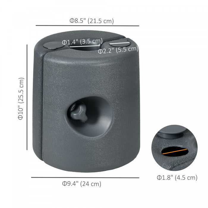 Outsunny Lot de 4 Poids pour Tonnelle Pliante, 48 kg, Gris Clair