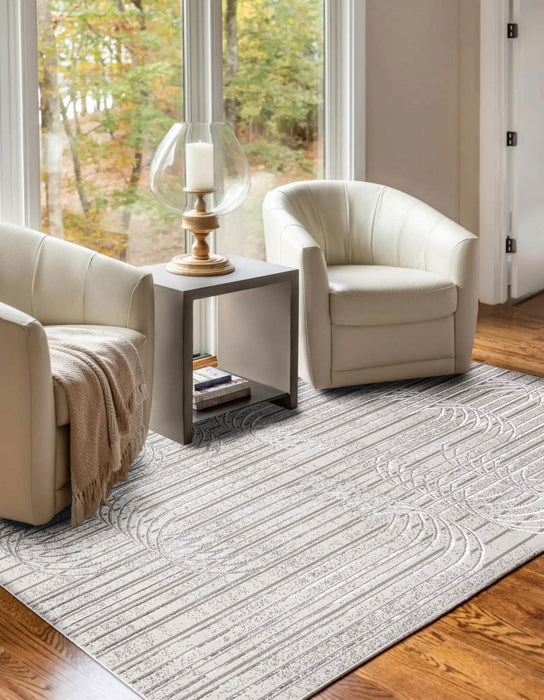 Tapis Contemporain/Moderne Blythe 8'0\" x 10'0\" en Gris