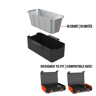Coupes de Graisse pour Poele de Camping Blackstone Adventure Ready - Lot de 30 - 5893CA-3PK