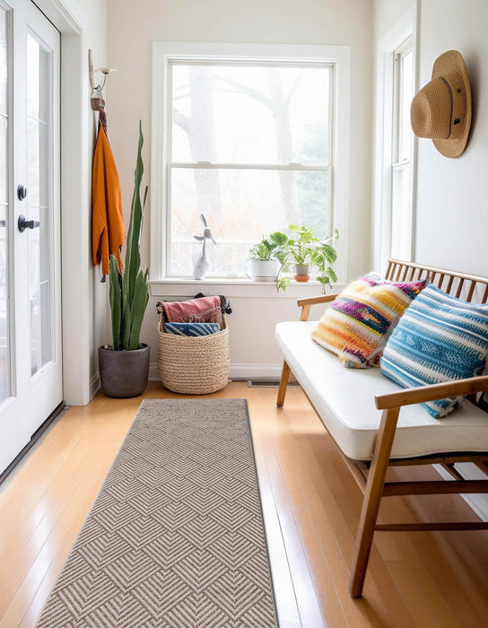 Tapis Contemporain Laura 2'0\" x 6'0\" en Ivoire