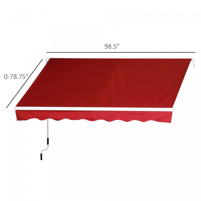 Abri Auvent Pour Terrasse Exterieure (vin Rouge)
