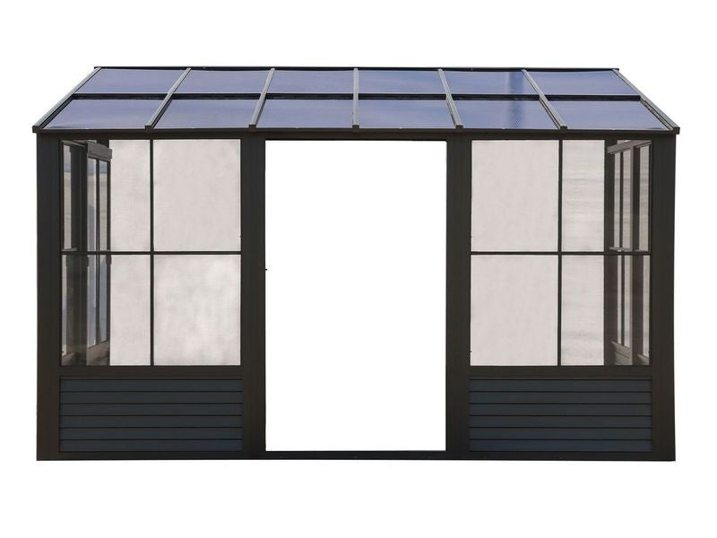 Florence - Solarium Mural 10x12 Toit En Polycarbonate Noir