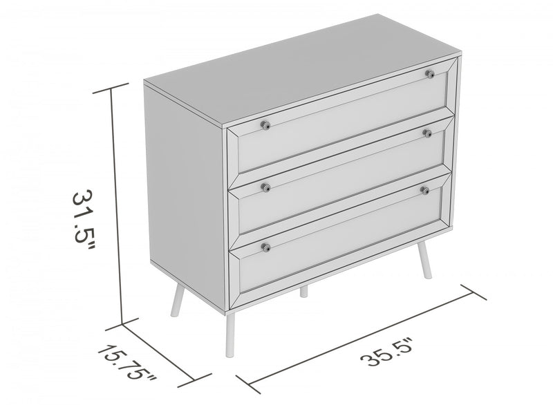 Commode verticale de rangement avec 3 tiroirs - apparence de bois brun naturel 