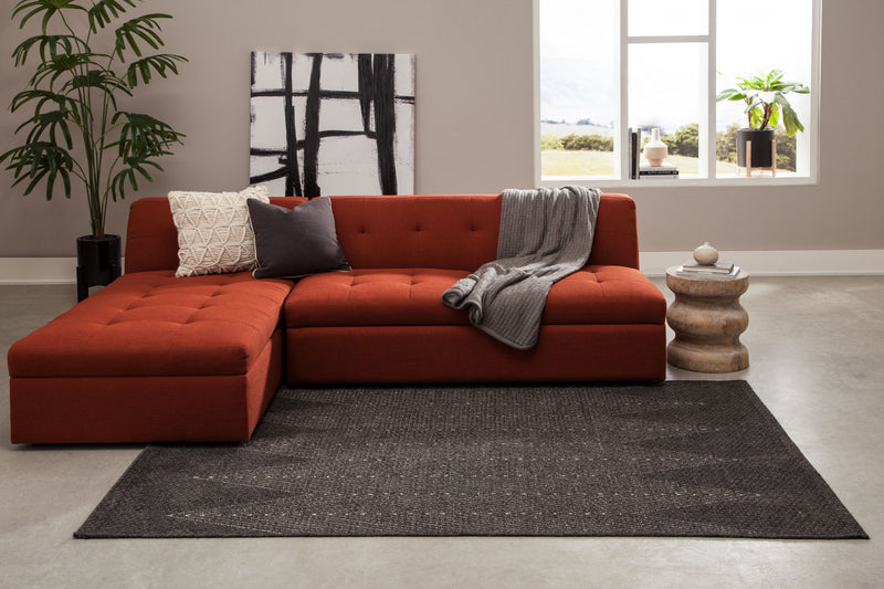 Tapis Contemporain Raven 6'7\" x 9'6\" en Gris