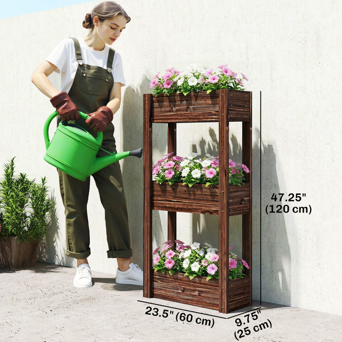 Outsunny Carre Potager Sureleve avec Coins Renforces