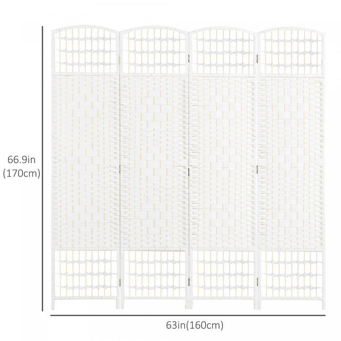 Homcom Panneau De Separation De Piece Pliant A 4 Panneaux De 5,6 Pi