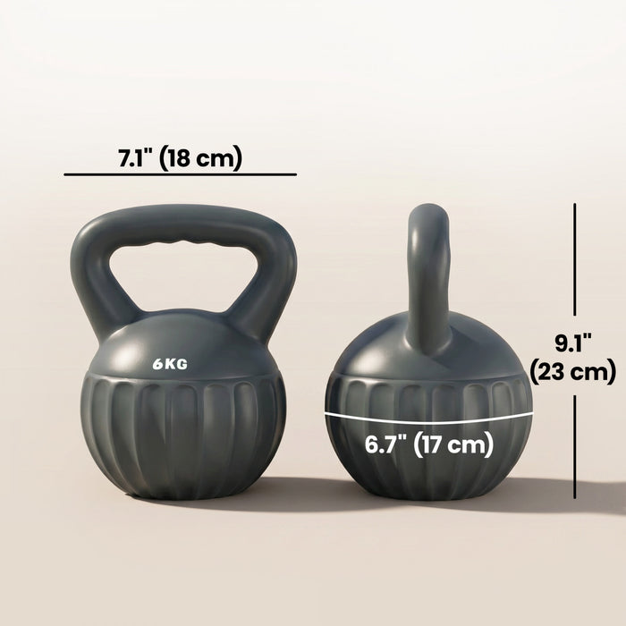 Soozier Kettlebell, Kettlebell de 6 kg avec Poignee Anti-Derapante