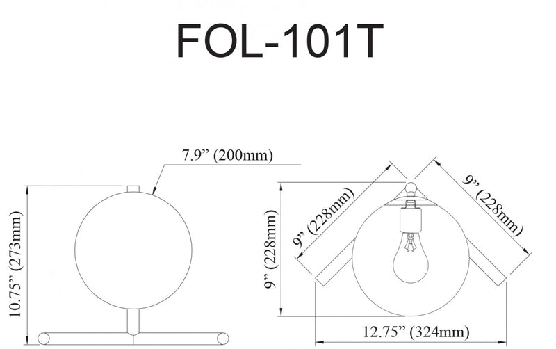 Lampe de table Folgar de Dainolite en verre blanc opale, avec fini laiton vieilli et 1 ampoule
