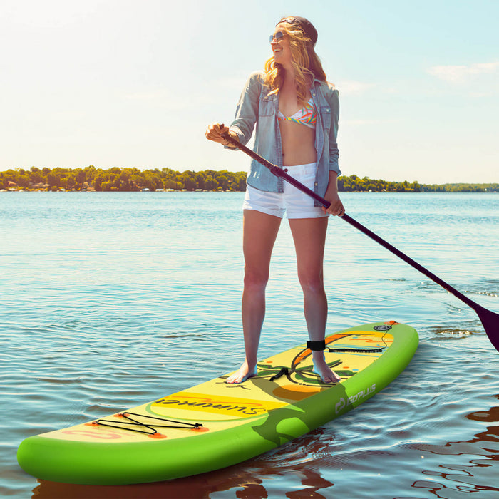 Grand Tableau Gonflable De Sup Goplus, Tableau De Pagaie Portable Avec Des Anneaux 5d