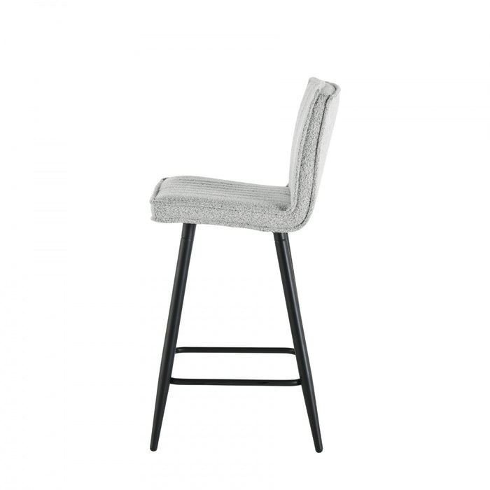 Tabouret de bar Marielle rembourre gris (ens. de 2)