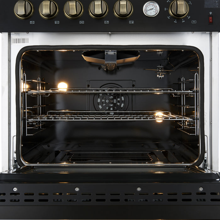 Cuisiniere a gaz Giovanni 30 pouces noire, 4,32 pi³ – FFSGS6274-30BLK