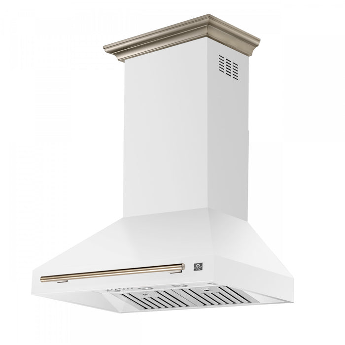 Hotte de cuisiniere murale Aria de 36 po, blanc-FRHWM5095-36WHT