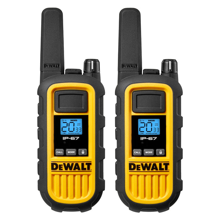 6 Dewalt Dxfrs800 Talkies Walkie Plus Ecouteurs - 2 Watt, Heavy Duty, 22 Canaux Radios Bidirectionnelles Longue Portee