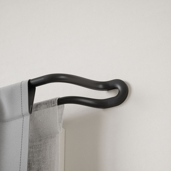  Tringle à rideaux coupe-lumière extensible double Midnight de Umbra noir mat de 3/4 po - 42 po à 120 po