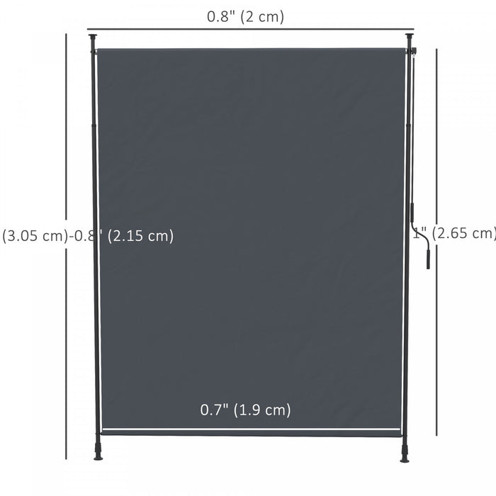 Outsunny Store Retractable 7' x 10', Ecran de Confidentialite, Gris