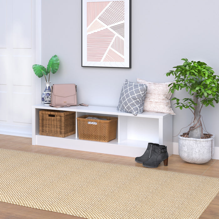 Banc de rangement Calla - blanc