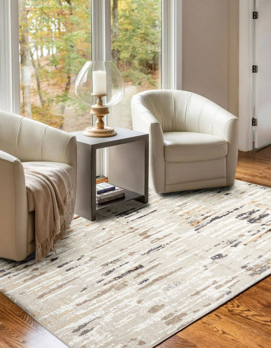 Tapis Contemporain/Moderne Juniper 5'0\" x 8'0\" en Taupe