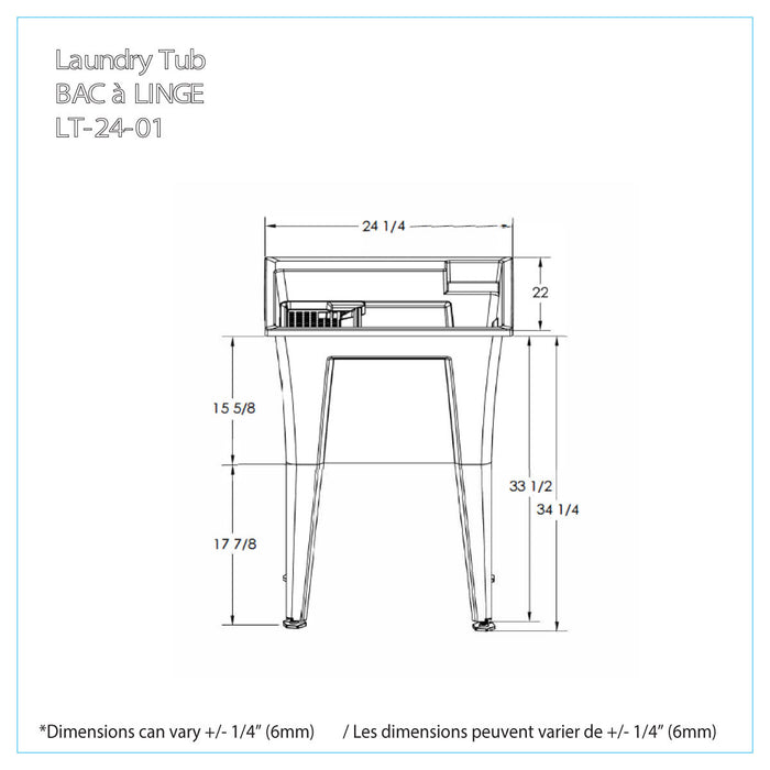 Armoire d’appoint Palary avec cuve pour la buanderie - blanche