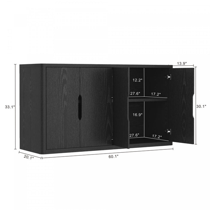 Buffet moderne Rivington 60\" en noir