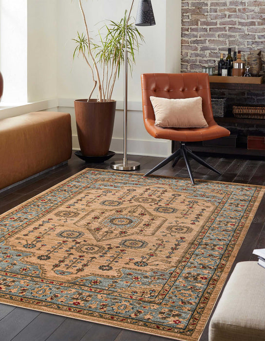 Tapis Traditionnel Lynda 7'10\" x 9'10\" en Ivoire
