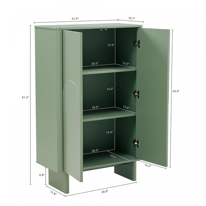 Buffet d’appoint moderne Ella 32\" en vert sauge