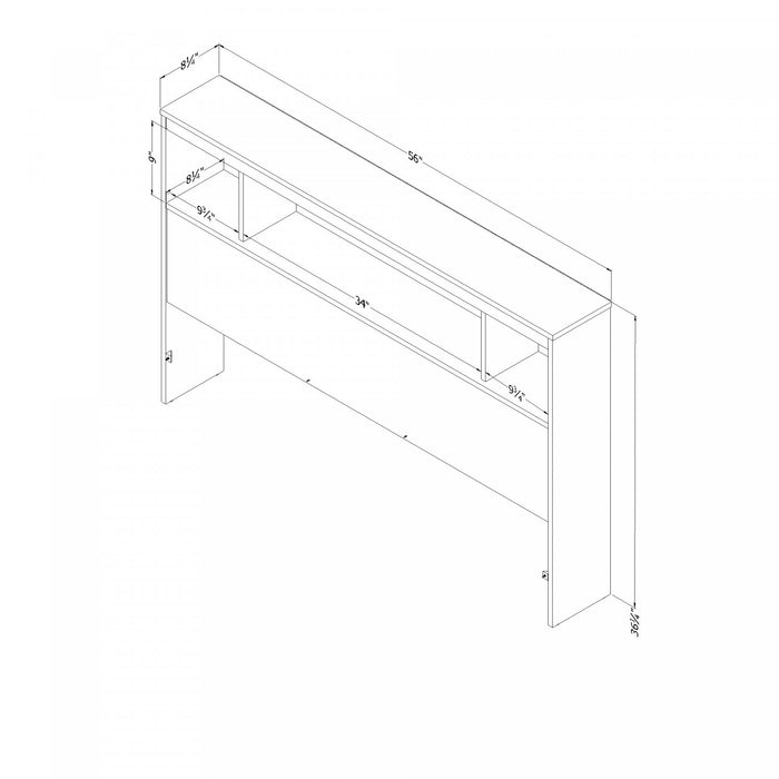 Spark Tete De Lit Bibliotheque - Noir Solide