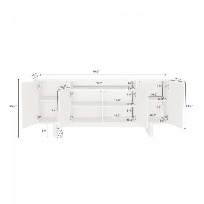 Buffet moderne Ella 71\" en blanc