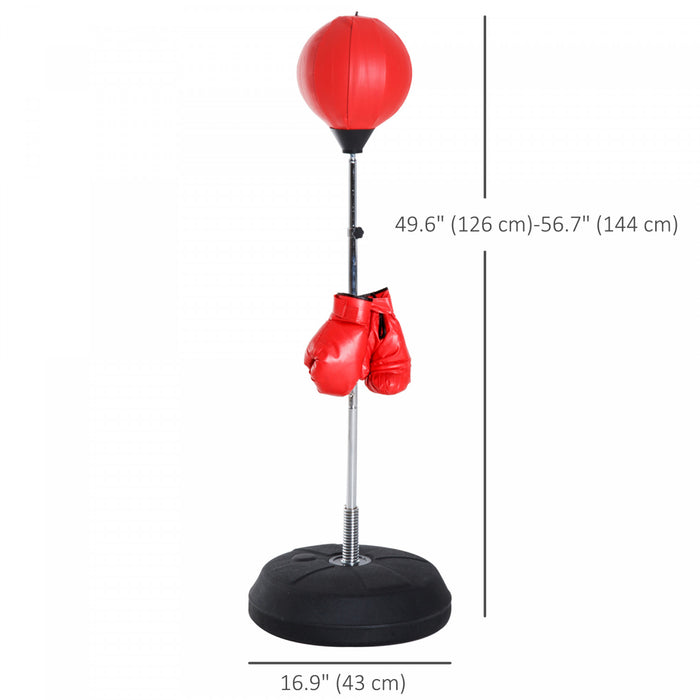 Soozier Sac de boxe pour adultes avec hauteur reglable de 49,6\" a 56,7\"