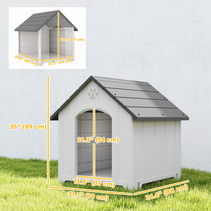 Niche Grande en Plastique Exterieur Interieur pour Chiens Moyens et Grands
