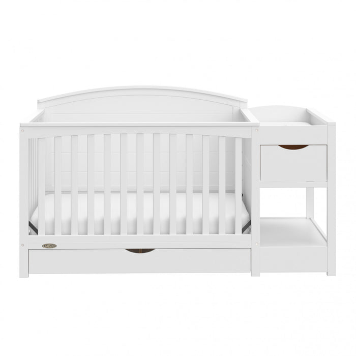 Graco Bellwood Lit de bebe convertible 5-en-1 avec table a langer - Blanc