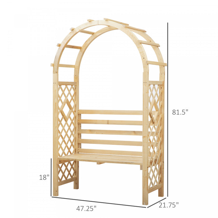 Banc De Jardin Outsunny Avec Arche En Bois