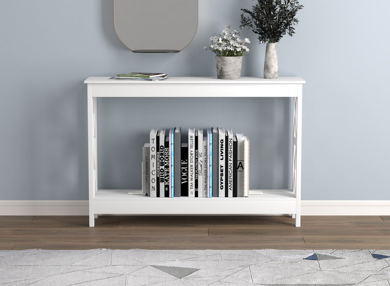Console de 47 po avec 1 tablette - blanche