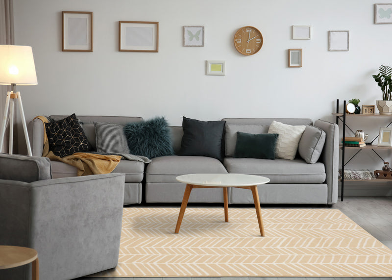 Carpette Florence à motif de chevrons pour l'intérieur - 4 pi 7 po x 6 pi 7 po