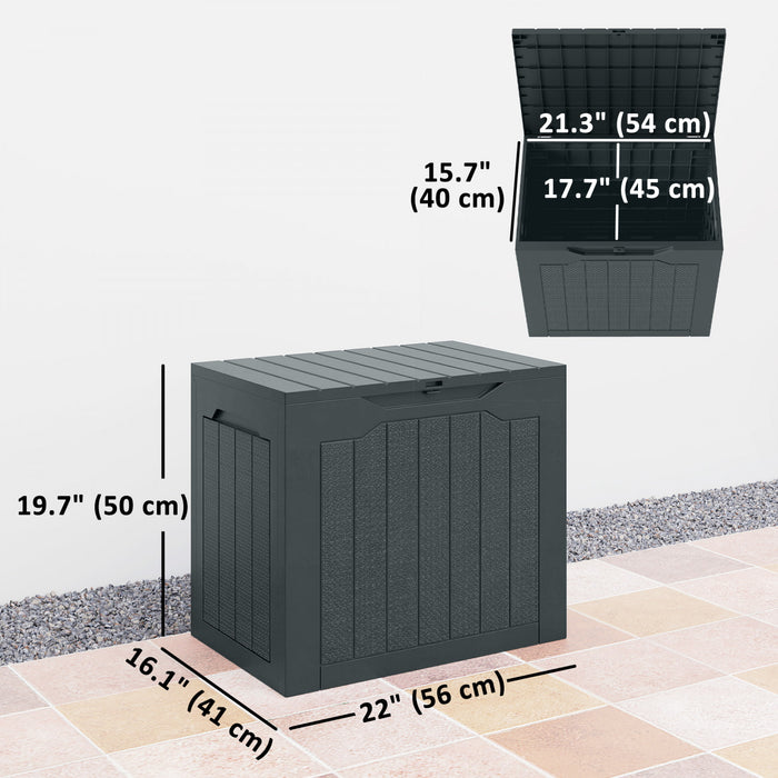 Outsunny Coffre de terrasse, coffre de patio etanche et resistant aux UV