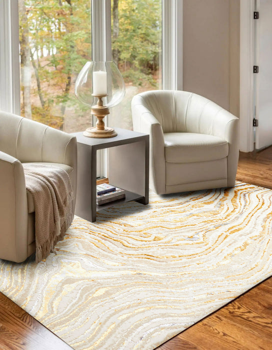 Tapis Contemporain/Moderne Clara 5'0\" x 8'0\" en Dore